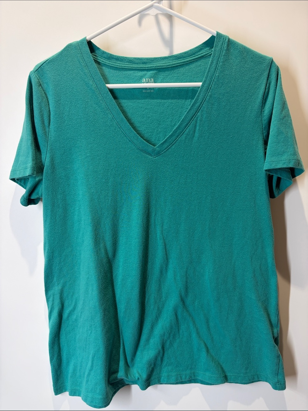 a.n.a Teal V-Neck Short Sleeve Tee
